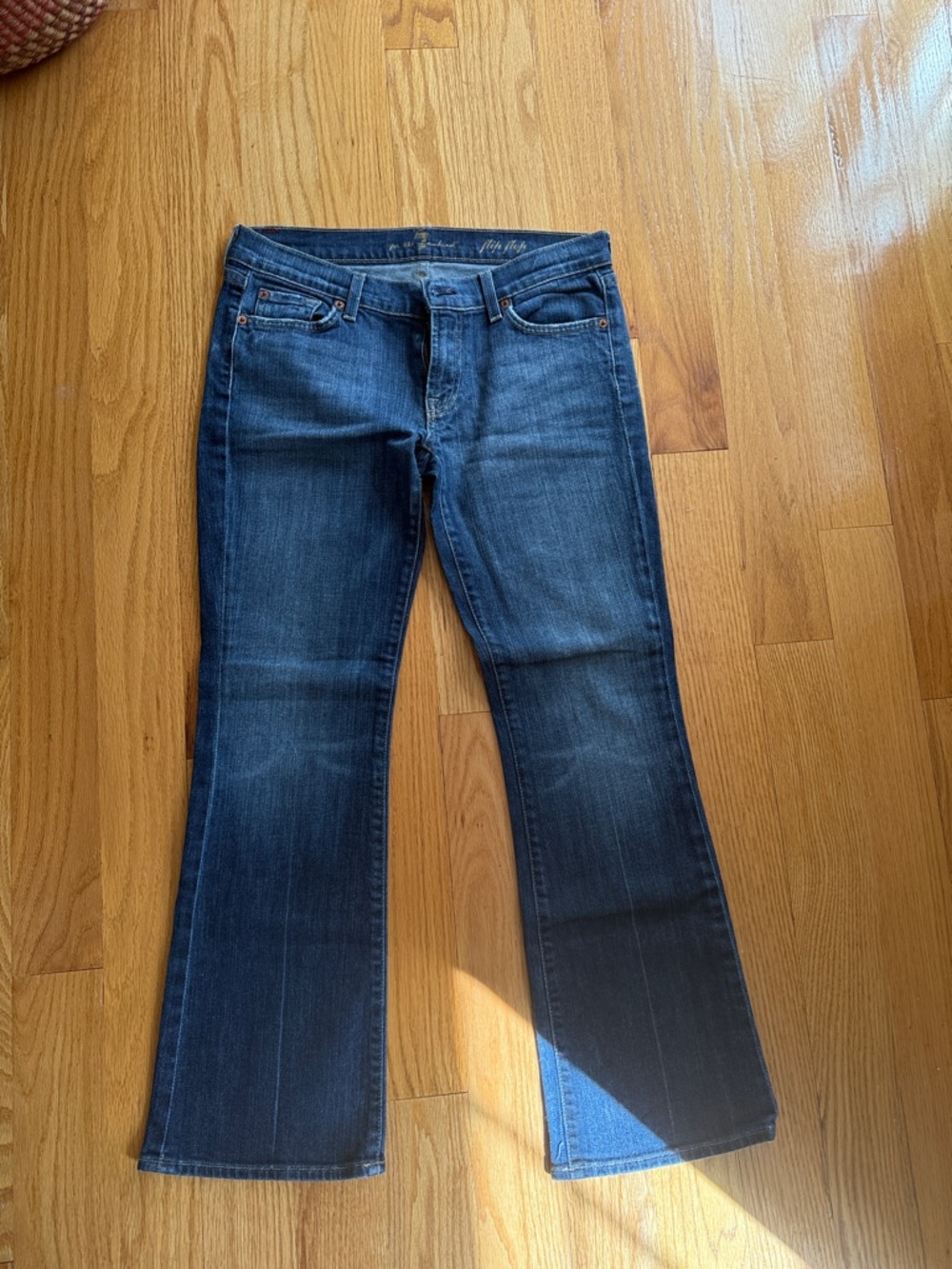 7 For All Mankind Dark Blue Flare Jeans